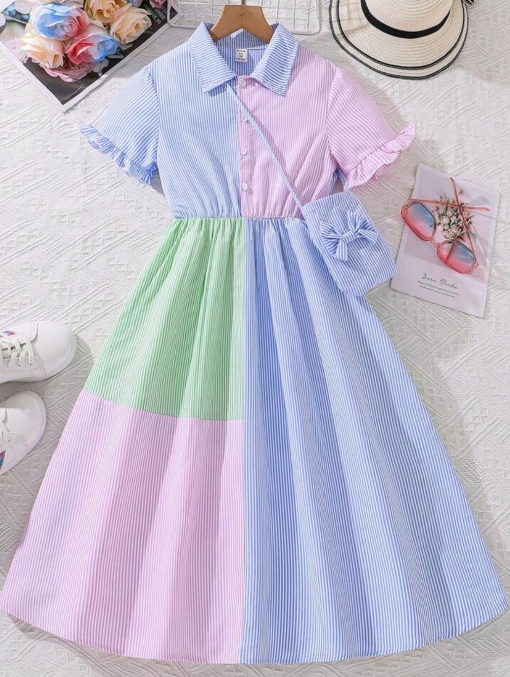 Pastel Colorblock Dress